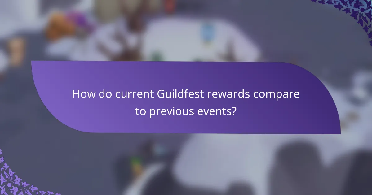 How do current Guildfest rewards compare to previous events?