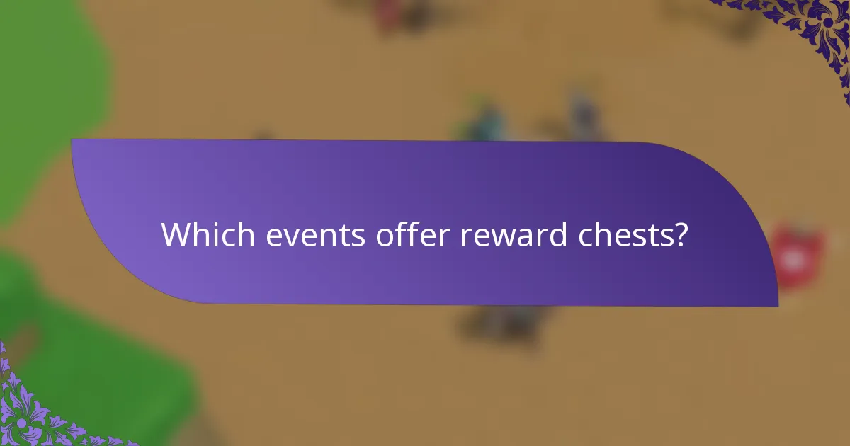 Which events offer reward chests?